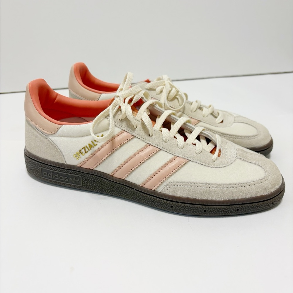Adidas Spezial Cream and Coral Sneakers
